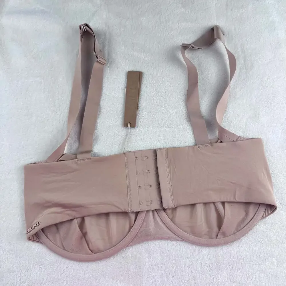 SKIMS No Show Molded Unlined Balconette Bra 36DD Clay - Picture 2 of 5